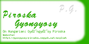 piroska gyongyosy business card